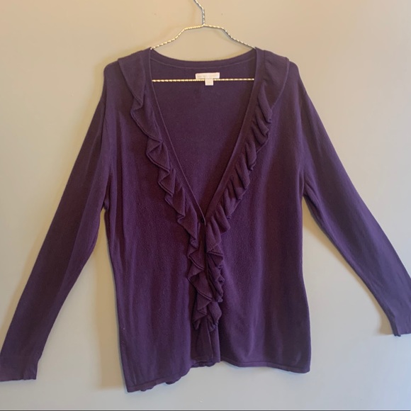 Dark purple cardigan, L - Picture 3 of 4